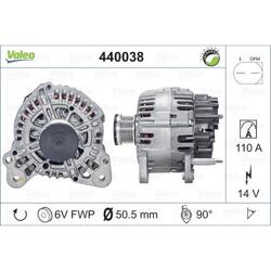 VALEO Generator Lichtmaschine 110A 14V für VW Golf V Variant Audi A1 A3 Skoda