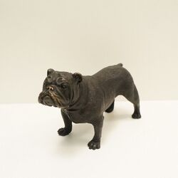 Statue Dog Bulldog Wildlife Art Deco Style Art Nouveau Style Bronze Sculpture