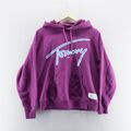 Tommy Hilfiger Damen Hoodie XS Lila Rosa Spell Out Pullover Pulli