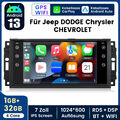 Carplay Für Jeep DODGE Chrysler 7"Android 13 Autoradio GPS Navi WIFI BT DAB+ USB