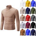 Herren Rollkragen Strickpullover Pulli Strick Sweater Langarm Sweatshirt Warme