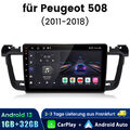 Carplay Android13 Autoradio 1+32G Für Peugeot 508 2011-2018 GPS DAB WIFI USB BT 