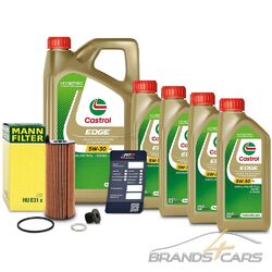 MANN-FILTER ÖLFILTER+9L CASTROL EDGE 5W-30 LL FÜR VW TOUAREG 7L 3.0 V6 TDI 04-08# # # INKL. ÖLABLASS-SCHRAUBE MIT DICHTRING # # #