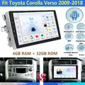 9'' Android 12 8~K 4+32GB Autoradio GPS Radio für Toyota Corolla Verso 2009-2018