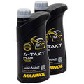 2x 1Liter MANNOL 4-Takt Plus API SL SAE 10W-40 teilsynthetisch Motorrad ÖL Motor