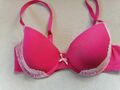 Polster-Bügel-BH "BodyFlirt" pink - mit weißer Spitze - für Damen Gr. 80B