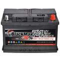 PKW Batterie Autobatterie 12V 74Ah 680A BlackMax Starterbatterie statt 70Ah 72Ah