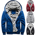 Herren Winter Warme Fleece Pelz Gefüttert Kapuzenjacke Mantel Kapuze Sweatshirtゝ