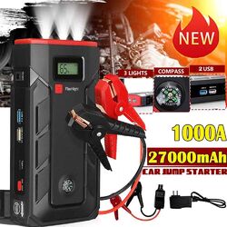 Auto KFZ Starthilfe Jump Starter Notstart Ladegerät Booster Powerbank 27000mAh