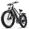 26" Elektrofahrrad 1000W 48V E bike 20AH Vollfederung Shimano 7 Gang Pedelec MTB