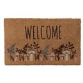 Clayre & Eef Fußmatte Welcome Pilze Kokos-Türmatte 75 x 45 cm  Fußabtreter natur