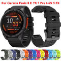 Silikoband für Garmin Fenix 8 E 7 7X 6 6X Pro 5 5X 3 HR Epix Quick Fit Armband