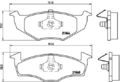 BREMBO Bremsbelagsatz, Scheibenbremse P 85 030 für VW SEAT