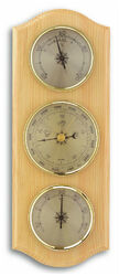 TFA 20.1000 Wetterstation aus Massivholz Barometer Thermometer Hygrometer analog