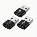 2x USB ADAPTER STECKER Konverter USB-A auf USB-C Buchse USB Ladeadapter  OTG