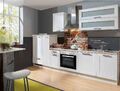Landhaus Küchenblock Premium 310 cm mit Glaskeramik Kochfeld und Geschirrspüler 
