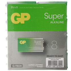 9V Batterie GP Alkaline Super 9V 8 Stück E-Block 6F22 9 Volt