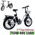 750W Elektrofahrrad Klapprad 48V 20 Zoll Mountain E-Bike DRVETION CT20