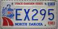 -1- USA Nummernschild Original North Dakota US Kennzeichen License Plate EX 295