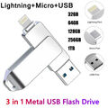 1TB 512GB Metall USB 3.0 Flash Drive Speicherstick OTG Für iPhone iPad Android