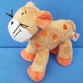 NICOTOY KNISTER LEOPARD LÖWE KATZE BRAUN ORANGE STOFFTIER KUSCHELTIER 18 CM