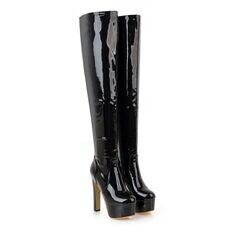 Gr.32-49 Sexy Long Stiefelette Damen Stiefel Extreme High Heels Overkneestiefel