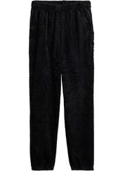 Neu Fleece Pyjamahose Gr. 44/46 Schwarz Damen-Hose Pyjama-Pants Fleecehose