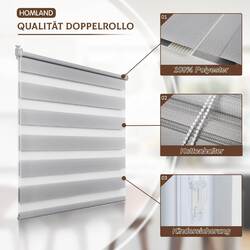 Doppelrollo Klemmfix ohne Bohren Duo Rollo mit Klemmträgern Fensterrollo Easyfix🔸Größe: Breite ✖ Länge🔸Breite=Stoffbreite + ca. 4cm🔸