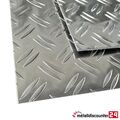 Aluminium Blechstreifen Riffelblech Duett 1,5mm Tränenblech Abdeckplatte bis 2m 