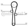 CONTITECH CT1045WP1 Wasserpumpe + Zahnriemensatz für RENAULT TWINGO I (C06)