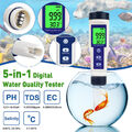 5in1 Wasser Messgerät Digital PH Wert Tester PH TDS&EC Wassertest Monitor Tester