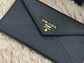 Prada Clutch Leder Schwarz neu