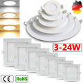 1-50 x LED Panel Einbaustrahler Einbauleuchte Deckenleuchte flach rund ultraslim