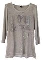 BC, Sweatshirt, Pullover Langarm, mit Pailletten, Grau, Neuwertig, Gr. 36, S