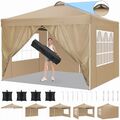 Pavillon 3x3m Wasserdicht Pop Up Pavillion UV Gartenzelt Gartenpavillon Pavilon