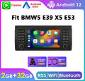 KAM+ 7" Android 13 Autoradio CarPlay DAB+ 2+32GB GPS Navi Für BMW 5er E39 X5 E53