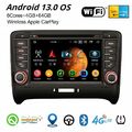 8-Kern Android 13 DAB+ Autoradio Navi SWC CarPlay 64GB DVD Wifi Für Audi TT MK2