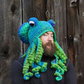 Fun Octopus Winter Warme Strickmütze Tintenfisch Strickmütze Beanie Kostüm DHL *