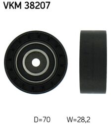 Umlenk-/Führungsrolle Keilrippenriemen SKF VKM 38207 für E39 BMW E31 E38 70mm