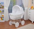 WALDIN Baby Bollerwagen,Stubenwagen, komplett mit Zubehör, XXL NEU !!! Weiß