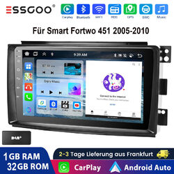 DAB+ Android 13 Für Smart Fortwo 451 2010-2015 Autoradio GPS Navi FM CarPlay 32G