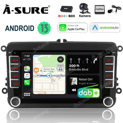 DAB+ CarPlay Autoradio Android 13 Navi Für VW GOLF 5 6 Tiguan Touran Caddy Polo