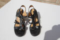 ECCO Damen Pumps Sandaletten Sandalen Gr. 40 Echt Leder Schwarz