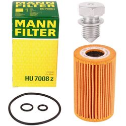 MANN ÖLFILTER HU7008Z mit ÖLABLASSSCHRAUBE ÖLWECHSEL für AUDI VW SEAT SKODA