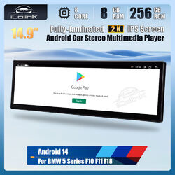 14.9" Android Autoradio Octa Kern 256GB 4G DSP GPS Navi WIFI Für BMW 5er F11 CIC