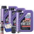 Motoröl 5W40 LIQUI MOLY 3L+MAHLE Ölfilter+Ölschlammspülung+Ölablassschraube