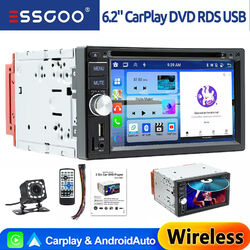 2 DIN Doppel Autoradio Carplay Android Auto Bluetooth 5.0 CD DVD RDS 3 USB +KAM