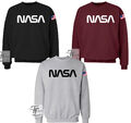 NASA SPACE WORDS LOGO ASTRONAUTENDRUCK TRENDY GEEK HERREN UNISEX SWEATSHIRT