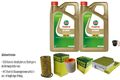 MANN-FILTER Inspektionspaket 10 L Castrol EDGE 5W-30 LL für Audi A6 Allroad