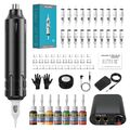 Solong Tattoo Maschine Set Professionelles Tattoo Pen Gun Komplettes mit 30pcs